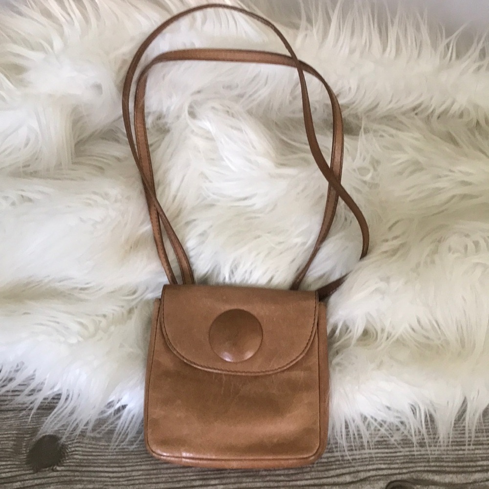 HOBO The Original Crossbody Square Tan Leather Crossbody Bag